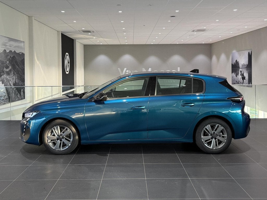 Peugeot 308 1.2 Hybrid 145 e-DCS6 Style | Automaat | Climate, Stof, Gebruikt, Euro 6, Blauw
