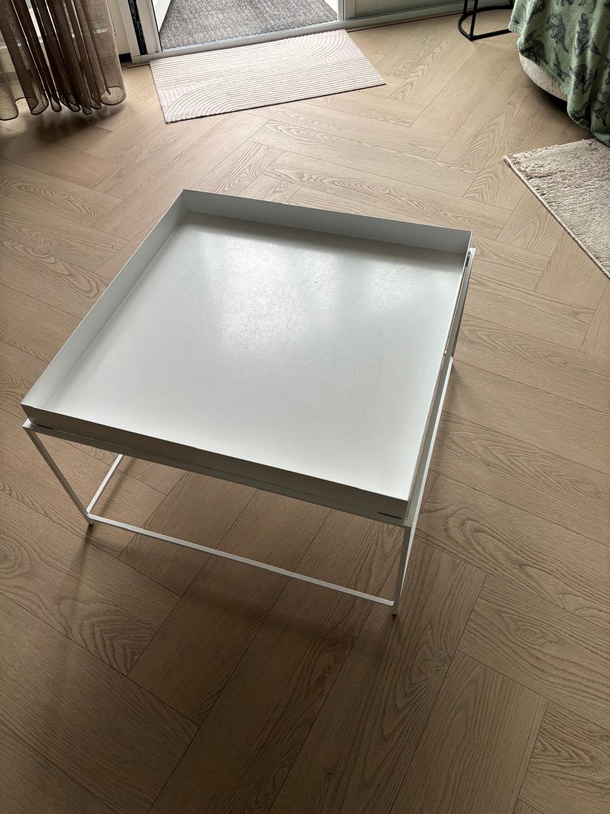 Metalen tafelje, Huis en Inrichting, Tafels | Salontafels, Ophalen, Zo goed als nieuw, Vierkant, 50 tot 100 cm