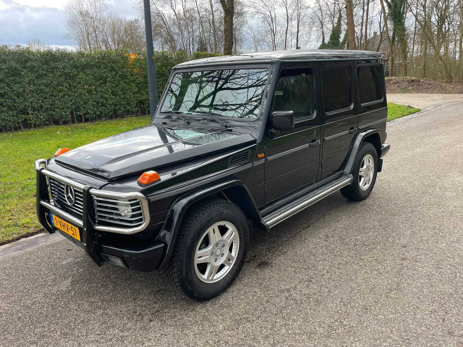 Mercedes-Benz G-klasse G400 2001 grijs kenteken, Auto's, Bestelauto's, Particulier, 4x4, ABS, Airbags, Airconditioning, Alarm