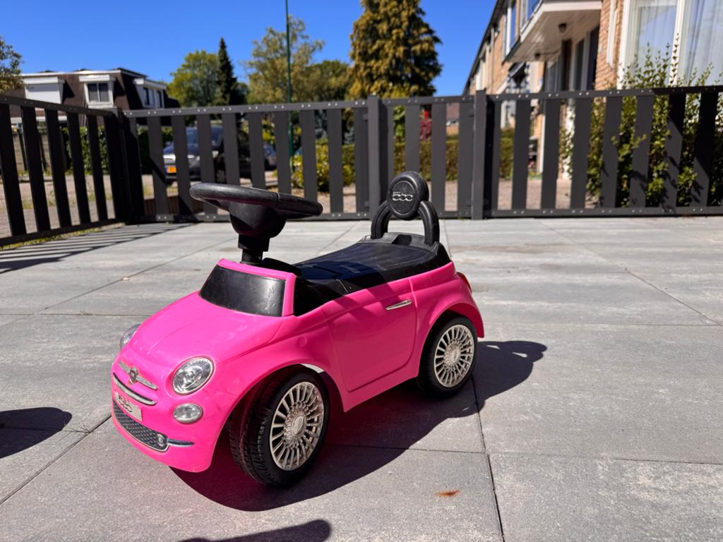 Roze Fiat 500 Loopauto voor Kinderen, Ophalen, Gebruikt, Loopvoertuig