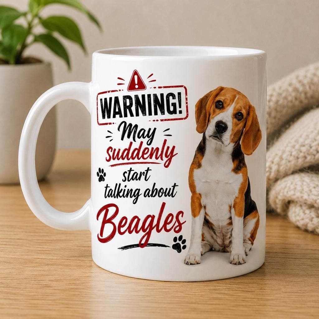 Beagle Warning Mok, Dieren en Toebehoren, Honden-accessoires, Verzenden, Nieuw