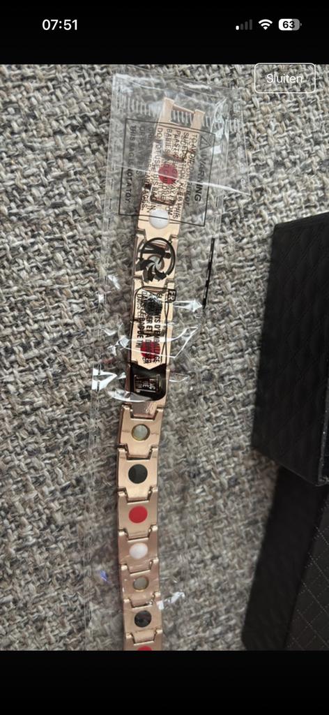 Magnetische armband, Sieraden, Tassen en Uiterlijk, Armbanden, Ophalen of Verzenden, Zo goed als nieuw