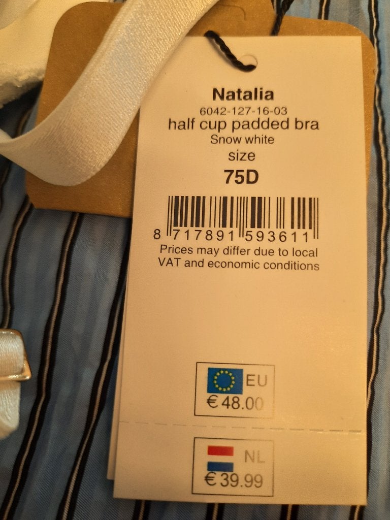 Sapph Natalia BH 75D, Ophalen of Verzenden, Wit, BH