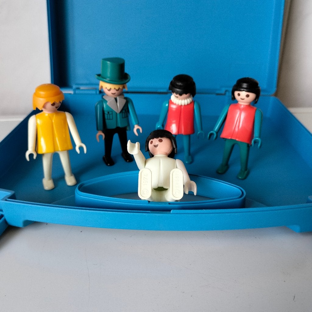 Playmobiel Koffertje +5 Poppetjes Geobra 1974, Ophalen of Verzenden, Gebruikt