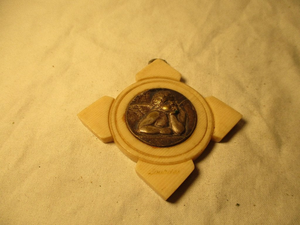 antiek engel ornamentje ivoor ?, Ophalen of Verzenden