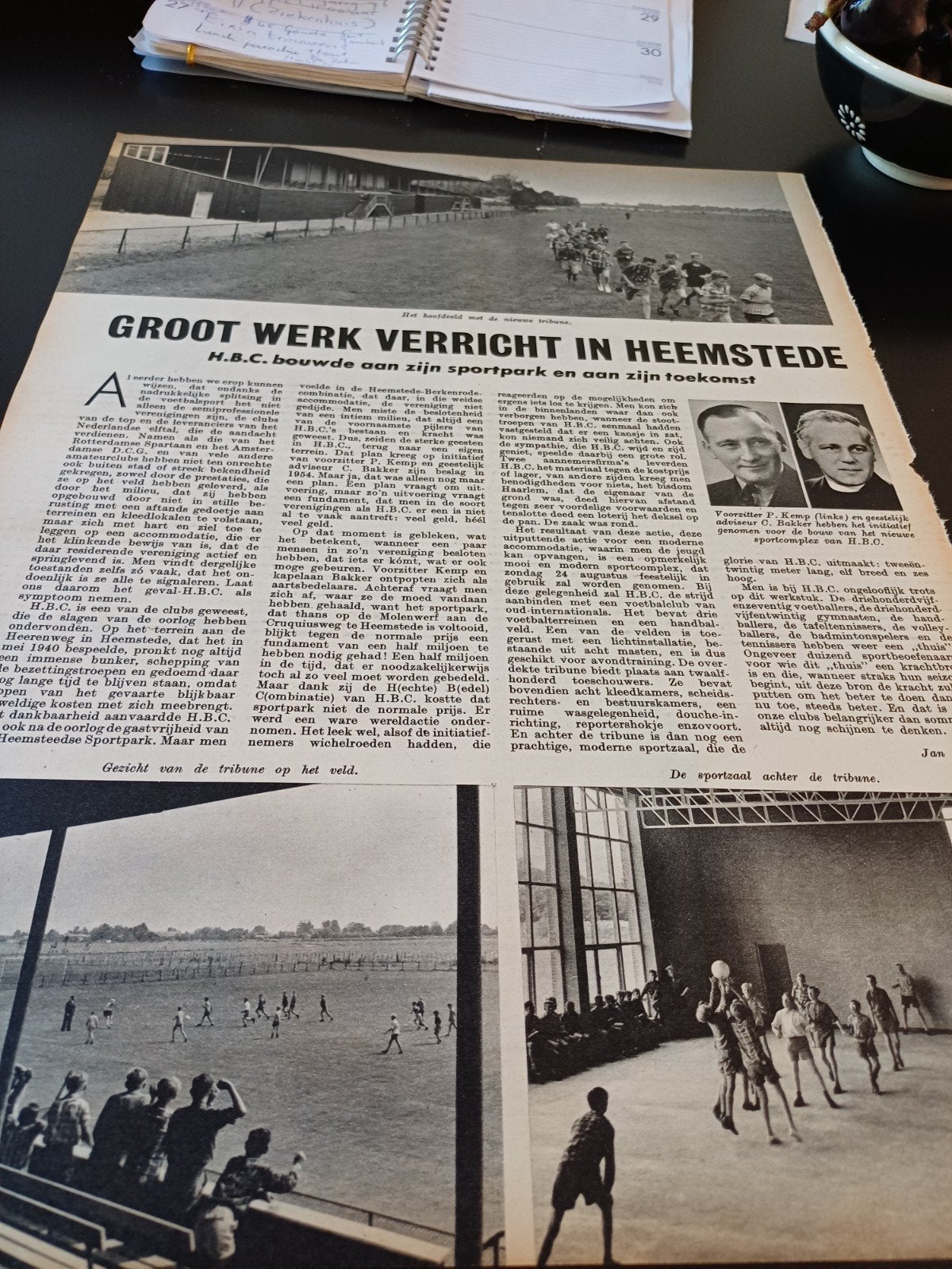 knipsel voetbalclub H.B.C. Heemstede 1958, Ophalen of Verzenden, Gebruikt, Overige binnenlandse clubs, Poster, Plaatje of Sticker