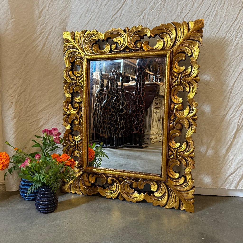 barok spiegel goud - lijst 80 x 65 cm - Gratis bezorgd