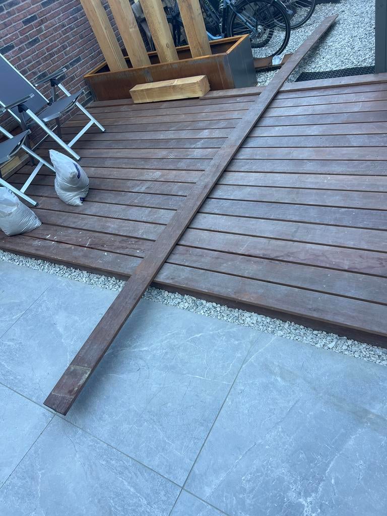 3 x Massaranduba Hardhout Vlonderplank - 2,7m 145mm breed, Ophalen of Verzenden, Nieuw, Hout