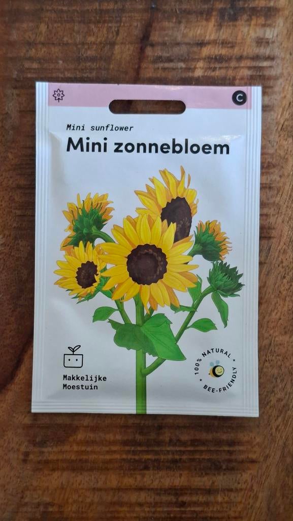 Makkelijke moestuin - Mini Zonnebloem zaden, Tuin en Terras, Bloembollen en Zaden, Volle zon, Ophalen