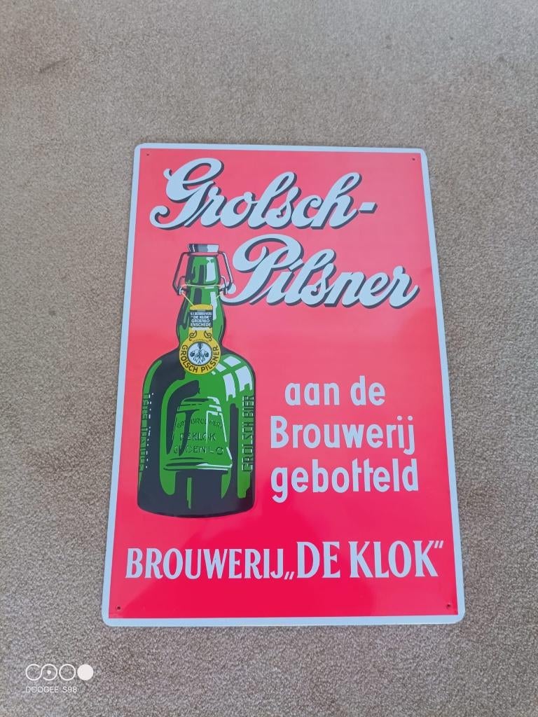 Grolsche pilsner wandbord, Ophalen, Zo goed als nieuw