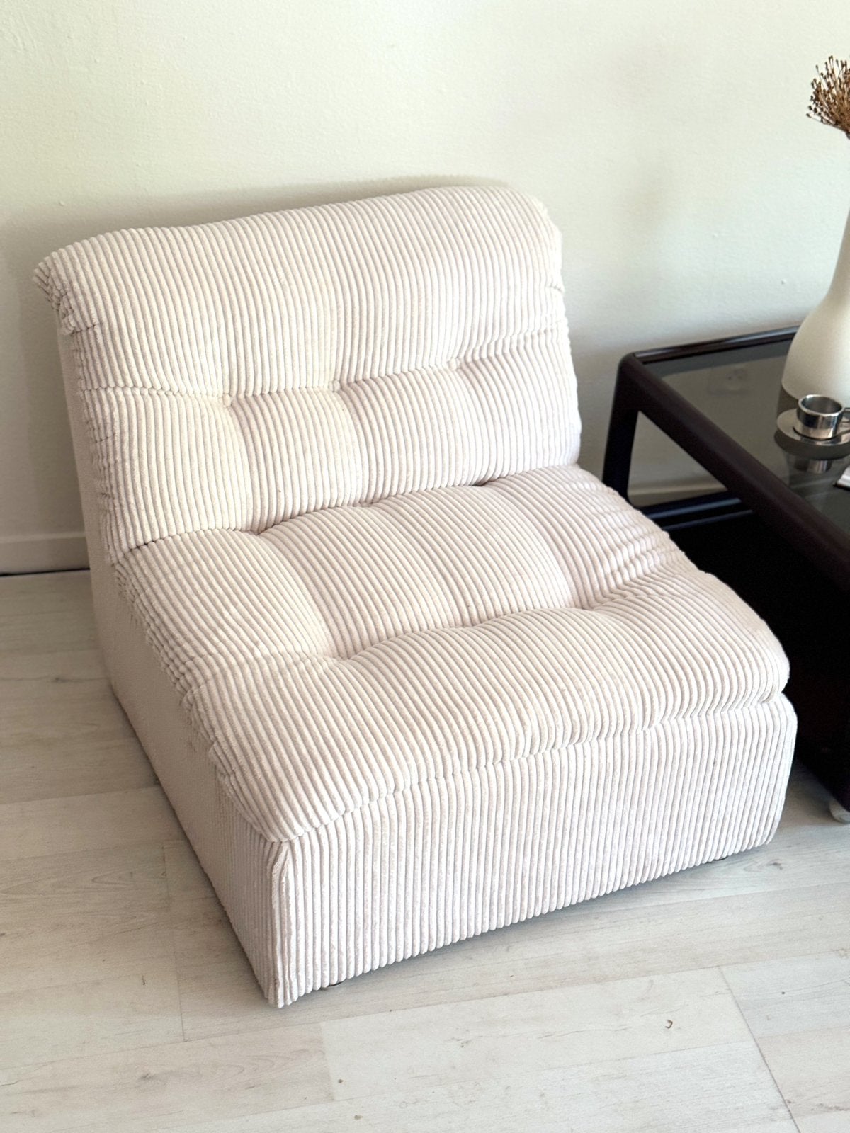 Vintage fauteuil zitelement rib jaren ‘70, Eenpersoons, Ophalen of Verzenden, Zo goed als nieuw, X