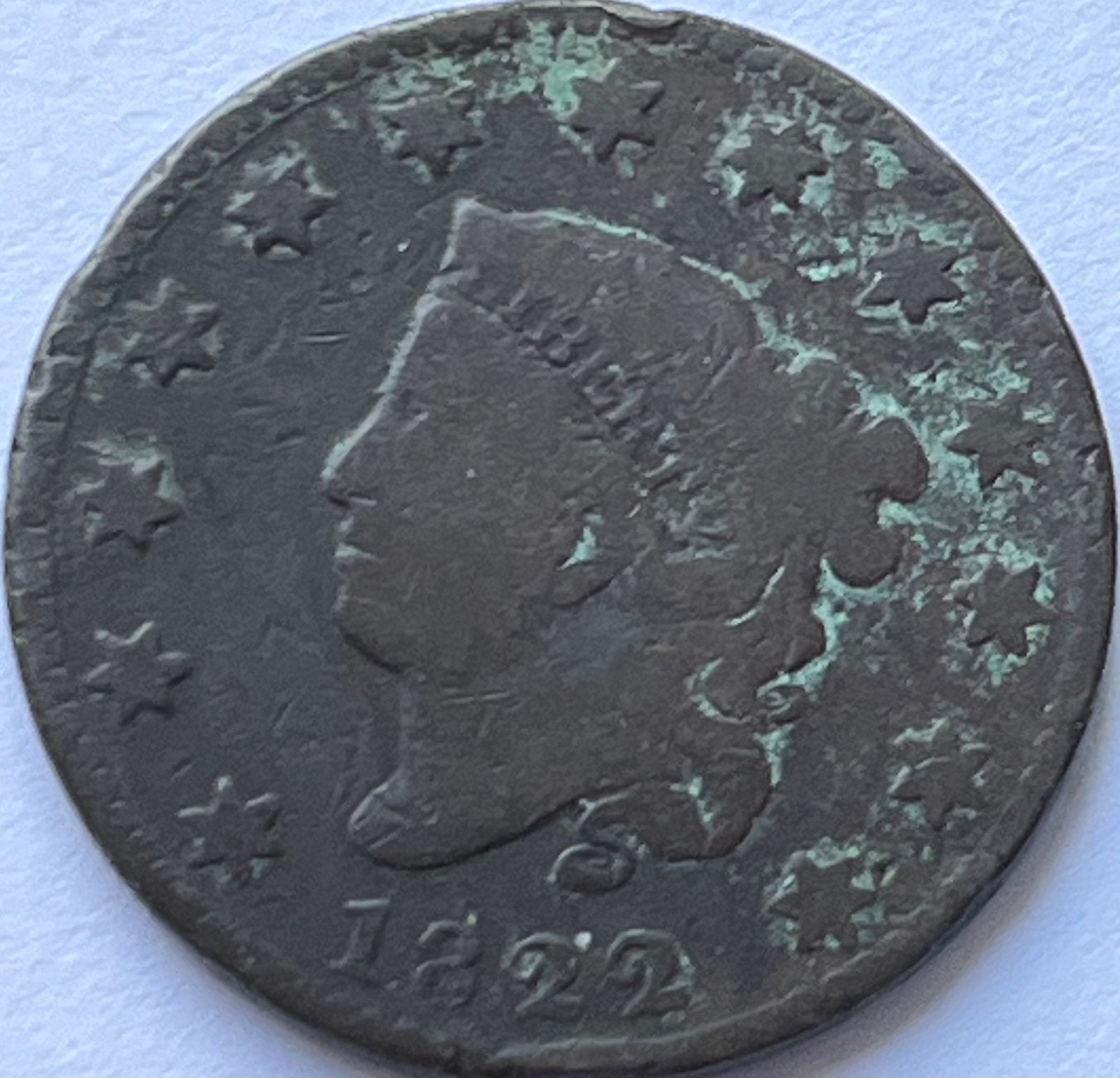 Verenigde Staten een cent 1822 vroeg jaartal, Ophalen of Verzenden, Noord-Amerika, Losse munt