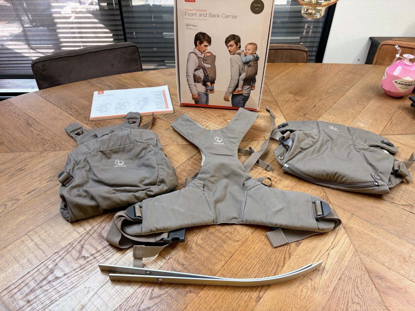 Stokke MyCarrier 
Front and back 
Brown, Kinderen en Baby's, Ophalen of Verzenden, Buik of Rug, Draagzak, Overige merken