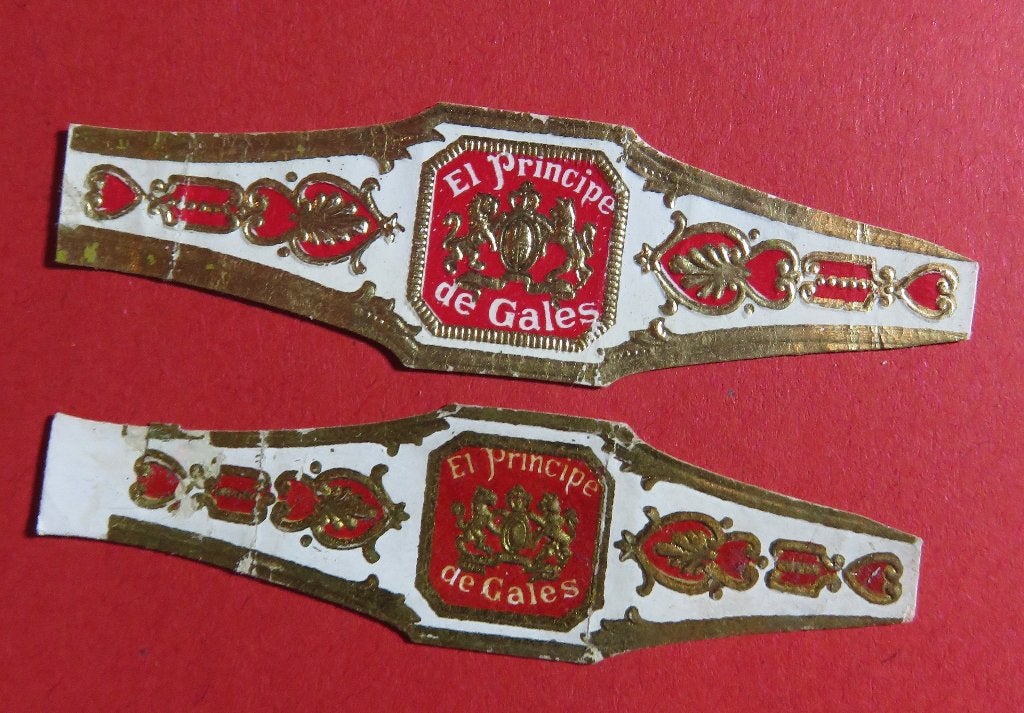 2x El Principe de Gales, Verzenden, Gebruikt, Sigarenbandjes