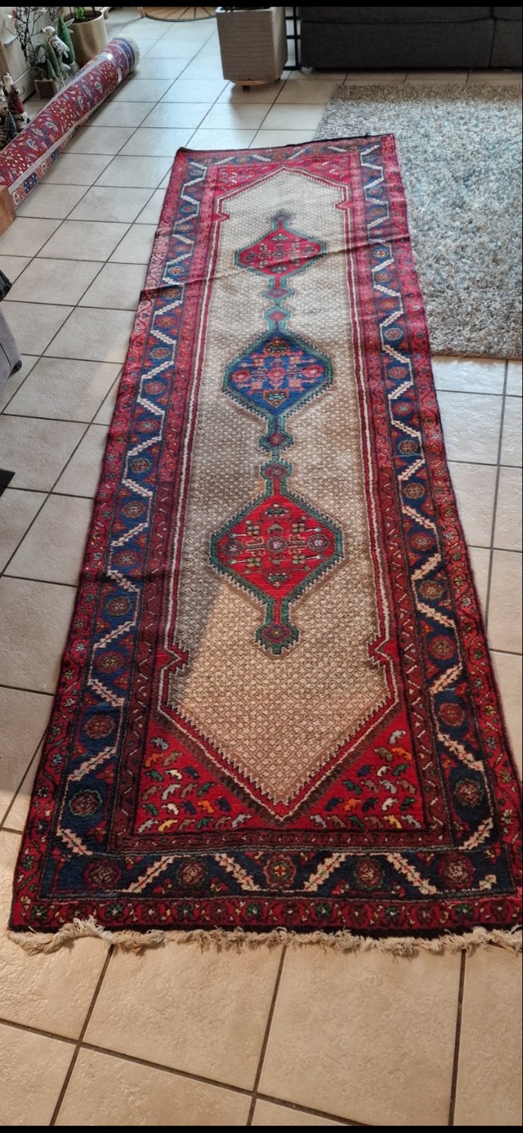 Prachtig Perzisch tapijt 106x244 cm, Ophalen, Gebruikt, 100 tot 150 cm, 200 cm of meer