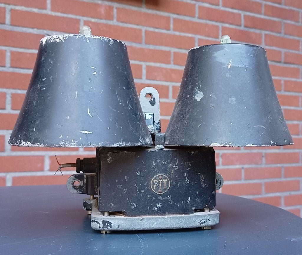 PTT -dubbele telefoonbel uit  1966 - Authentieke  nostalgie, Ophalen, Gebruikt