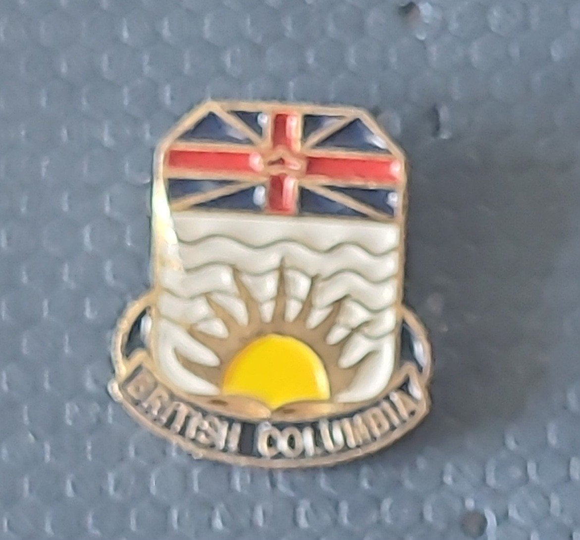 Vintage Pin British Columbia Canada Souvenir Speldje, Verzenden