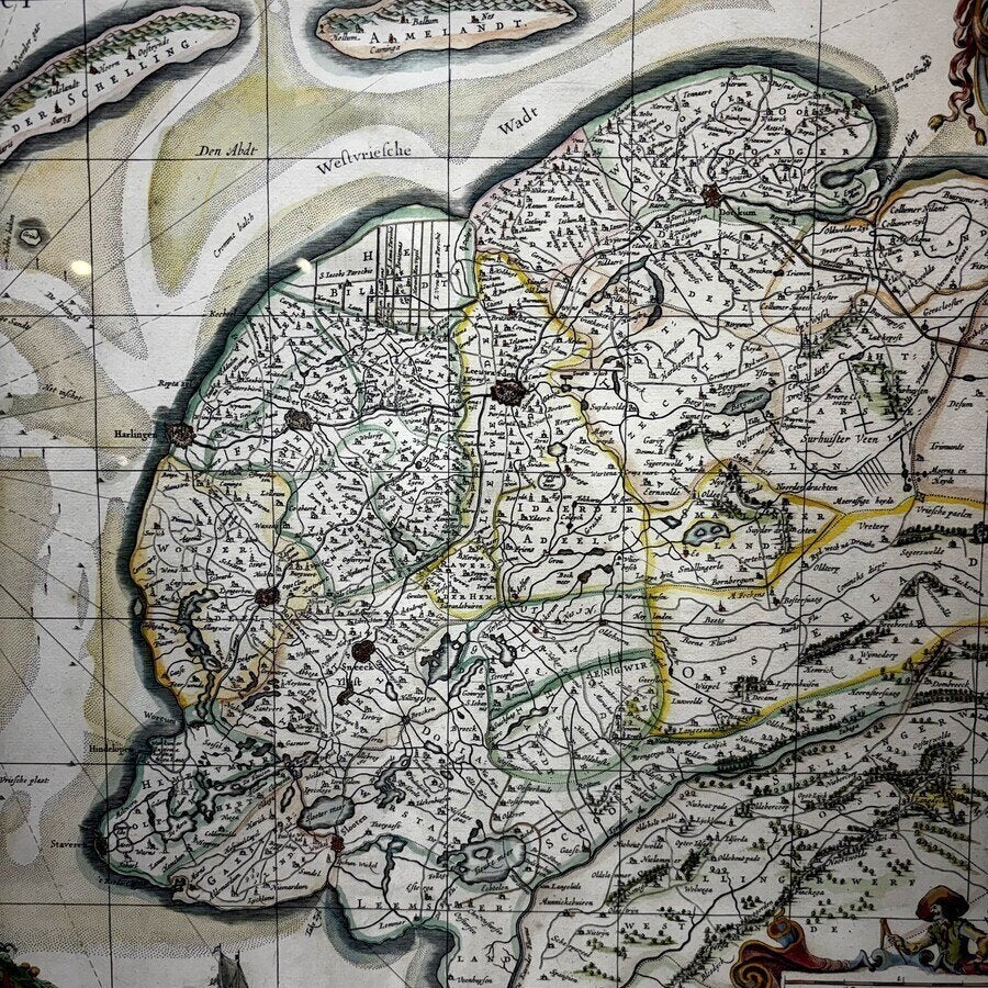 17e eeuwse kaart, Friesland, Ophalen of Verzenden