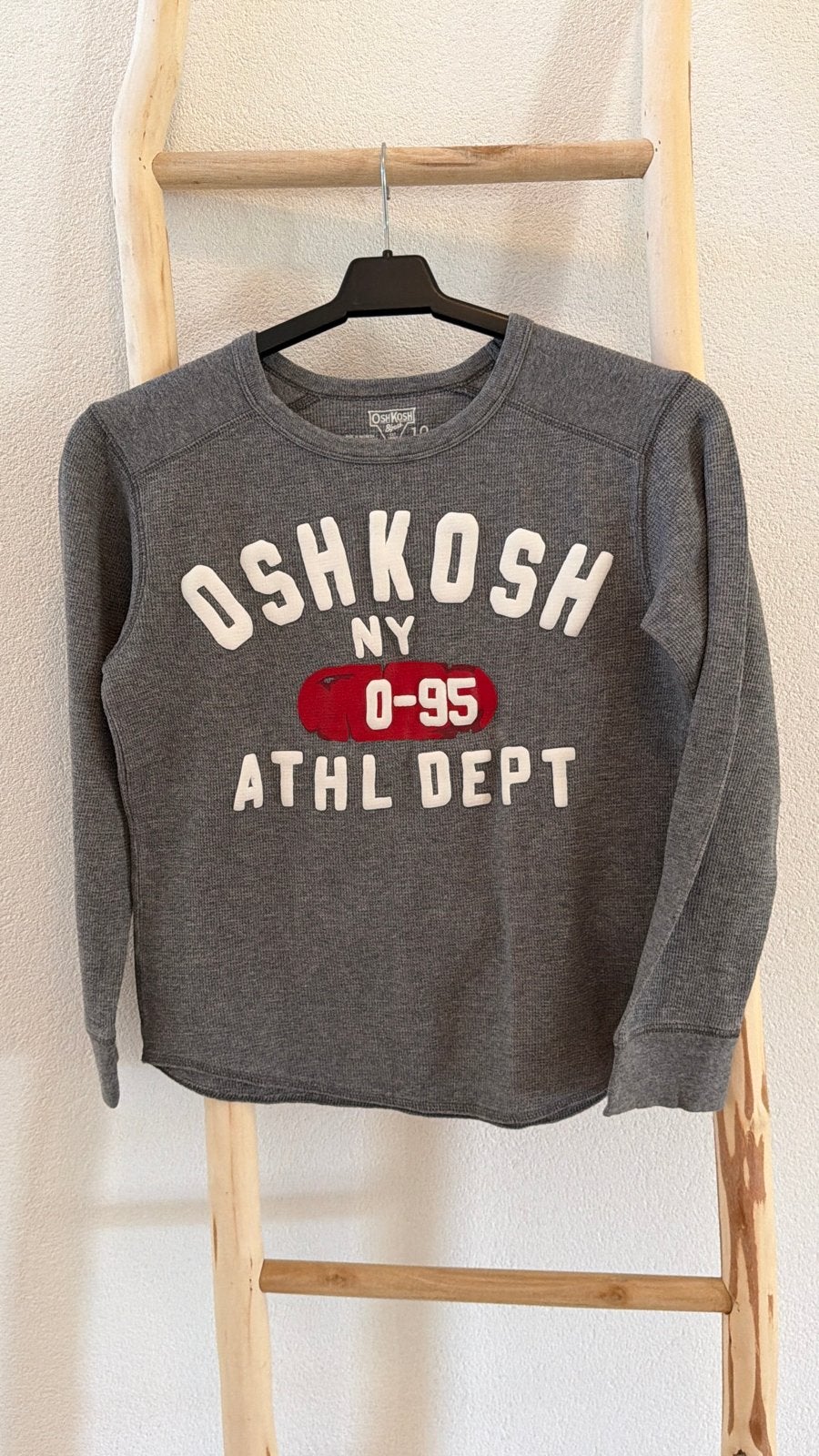 OshKosh Grijze Wafelstructuur Trui Maat 10 (Katoen), Ophalen of Verzenden, Nieuw, Jongen of Meisje