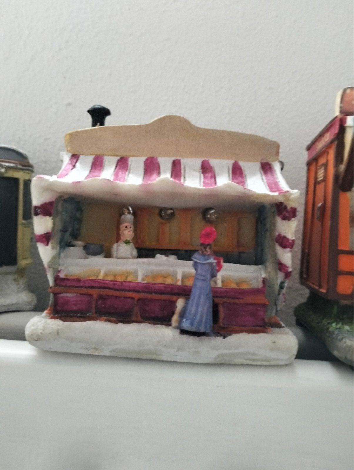 Stroopwafelkraampje miniatuur kerstdorp, Ophalen of Verzenden, Zo goed als nieuw
