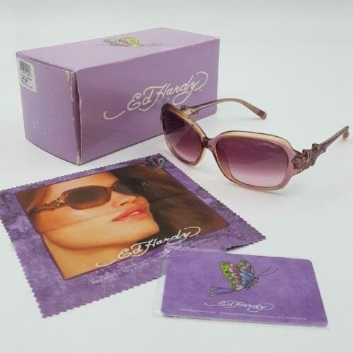 Zonnebril Ed Hardy Rose with Thorns Champagne Lavender 57-15, Overige merken, Zonnebril, Overige kleuren, Nieuw