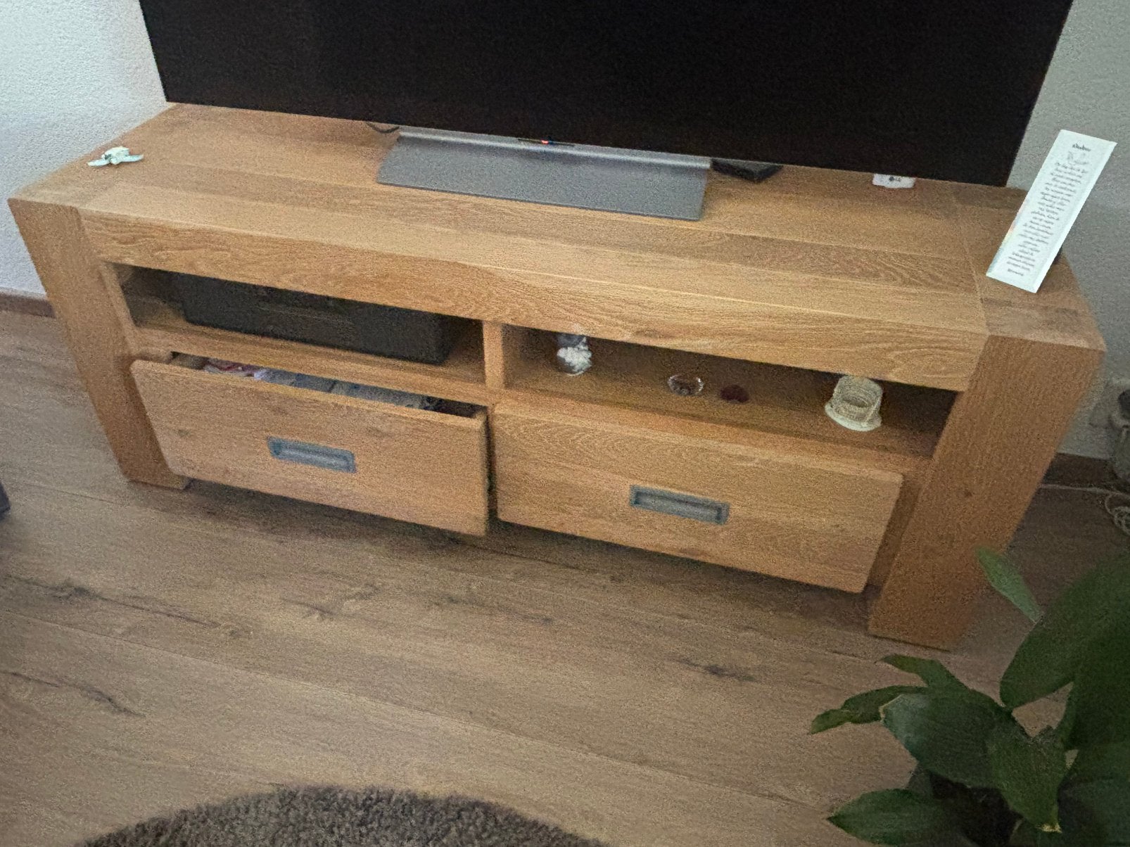zgan. eiken TV kast van Henders&Hazel, Ophalen, 100 tot 150 cm, Eikenhout, Zo goed als nieuw