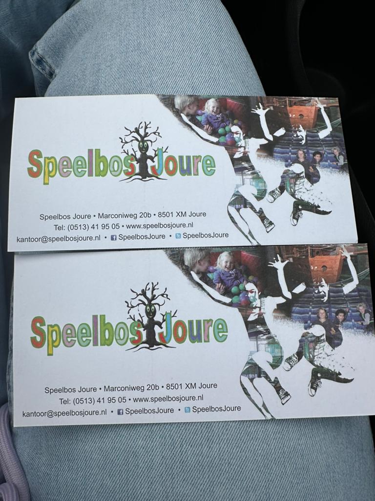 Speelbos joure 2 tickets, Tickets en Kaartjes, Twee personen, Overige soorten