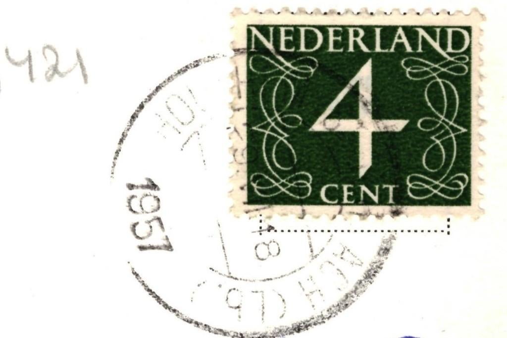 939421 Valkenburg Limburg 1957 Gelopen met postzegel, Ophalen of Verzenden, 1940 tot 1960, Gelopen, Limburg