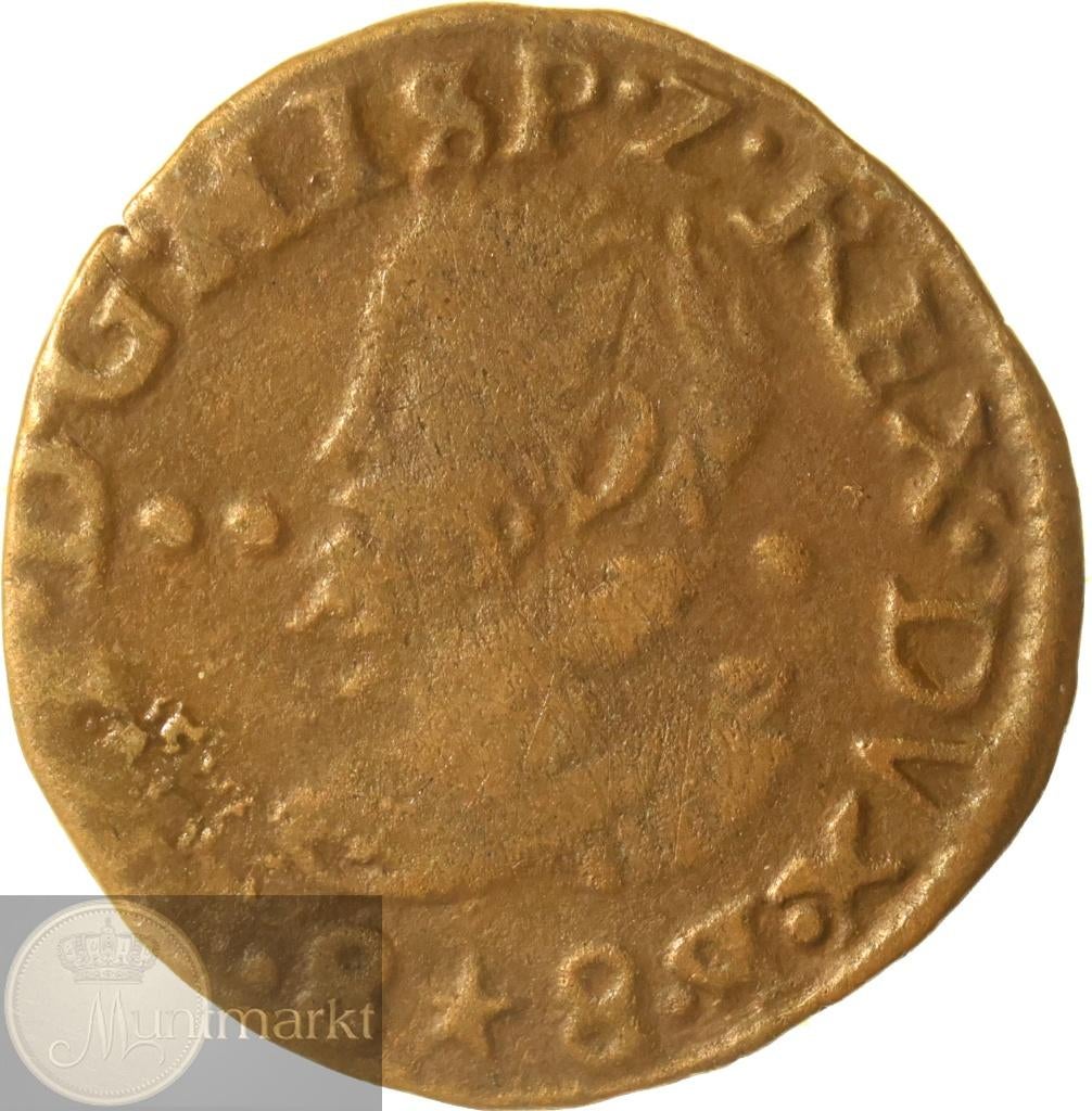 Maastricht - Hertogelijke Duit 1588 - Filips II - VARIANT, Ophalen of Verzenden, Vóór koninkrijk, Overige waardes, Losse munt