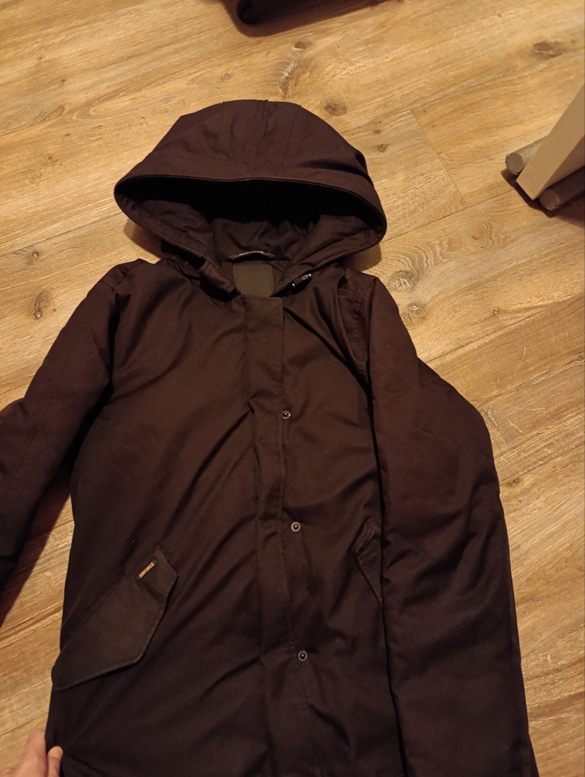 Airforce Zwarte Dames Parka Winterjas Maat M, Maat 38/40 (M), Airforce, Zwart, Ophalen of Verzenden
