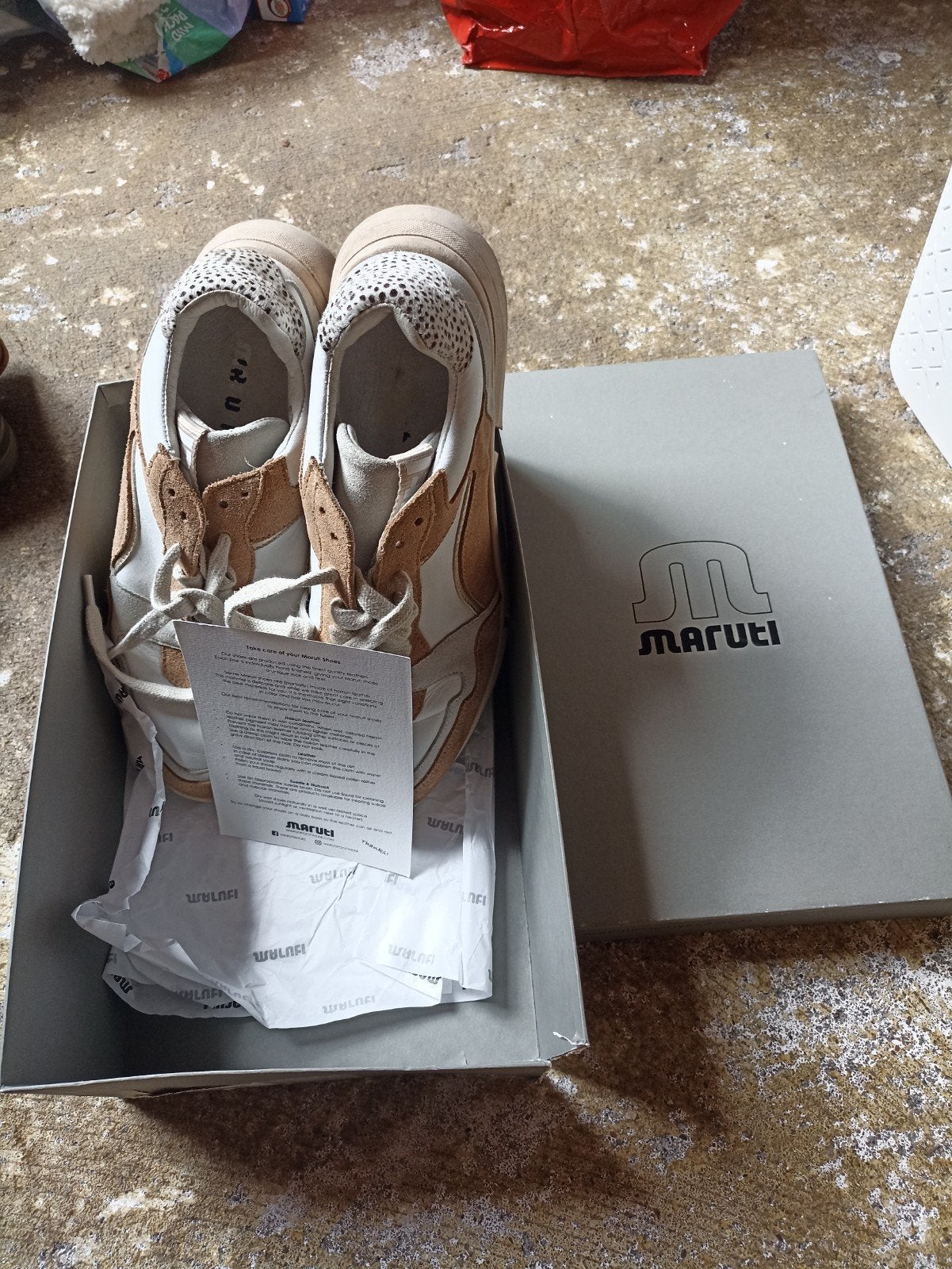 Maruti sneakers met luipaardprint detail, Beige, Nieuw, Ophalen of Verzenden, Sneakers of Gympen