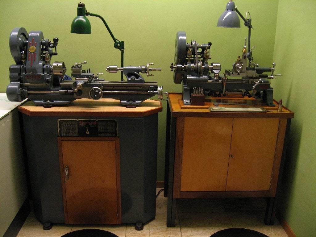 Myford ML7B en Lorch Schmidt draaibank lathe drehmaschine, Ophalen, Zo goed als nieuw, Metaaldraaibank, Minder dan 500 mm
