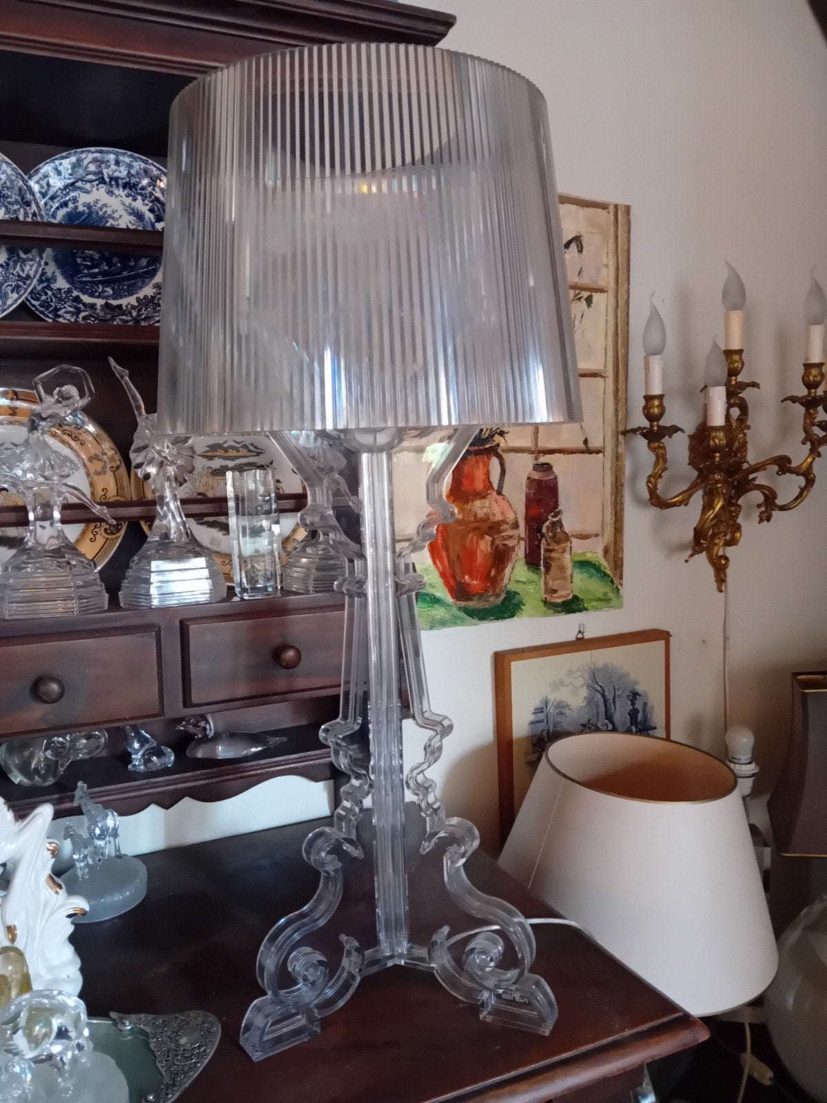 Kartell Bourgie Tafellamp Transparant met Dimmer, Dimbaar, Kunststof, Overige merken, E14 (klein)