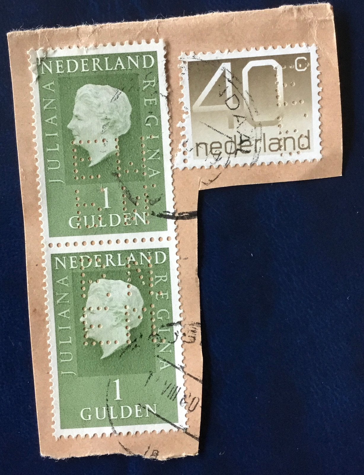 Perfins Nederland kavel per 84, Ophalen of Verzenden, Na 1940, Gestempeld