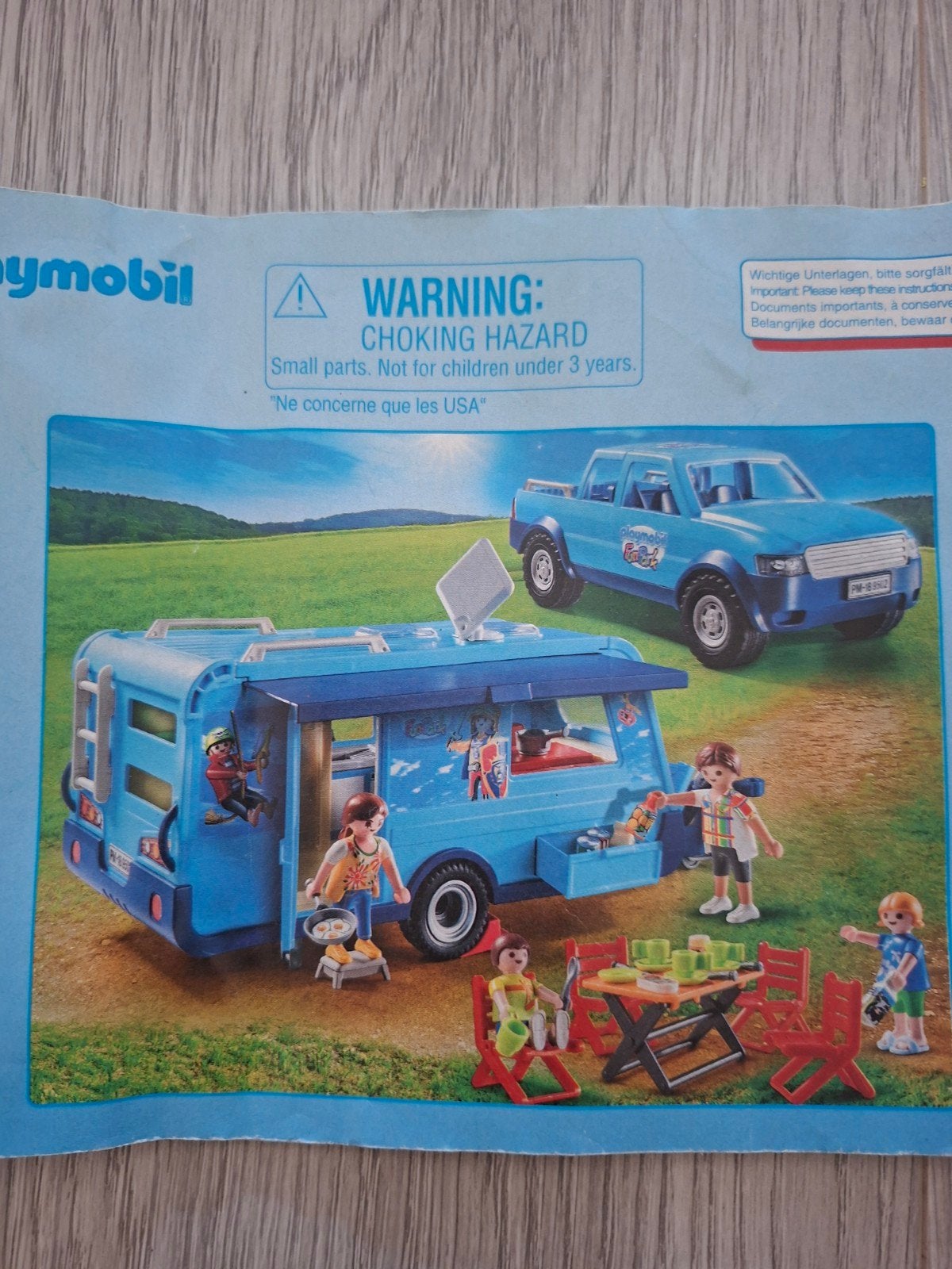 Playmobil camper met pick-up truck en accessoires, Ophalen, Gebruikt, Jongen of Meisje