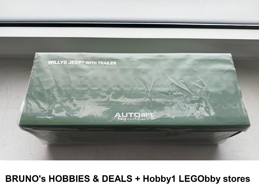 AUTOART 74016 Jeep Willys met aanhangwagen NIEUW 1/18, Hobby en Vrije tijd, Modelauto's | 1:18, Ophalen of Verzenden, Nieuw, Overige typen