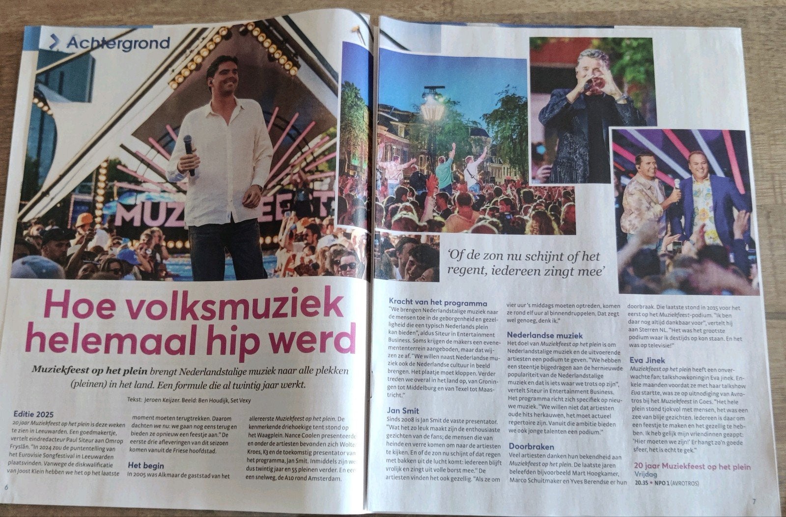 Muziekfeest op het Plein  - Artikel Knipsel, Verzamelen, Ophalen of Verzenden, 1980 tot heden, Nederland, Knipsel(s)