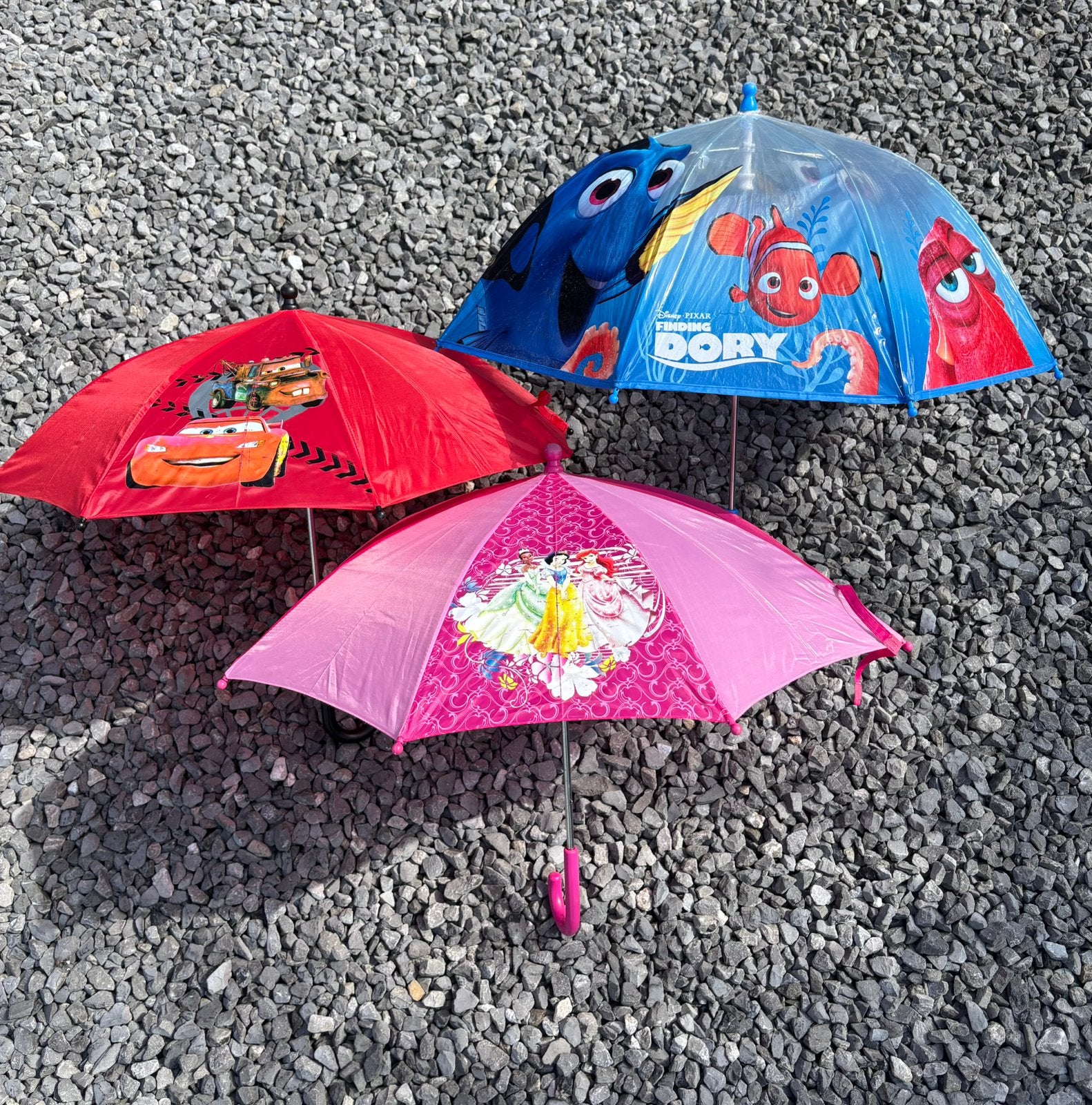 3x Disney paraplu kids | princess cars finding dory, Verzamelen, Ophalen of Verzenden, Overige figuren, Overige typen