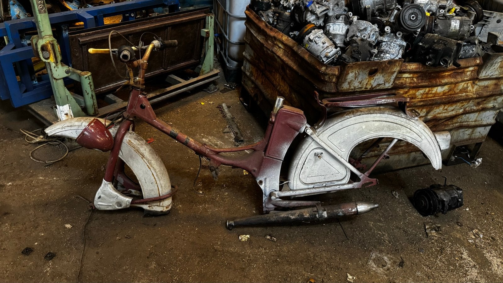 Oldtimer Simson Suhl SR2E bromfiets frame 1963, Ophalen of Verzenden, Gebruikt, Frame, Overige merken