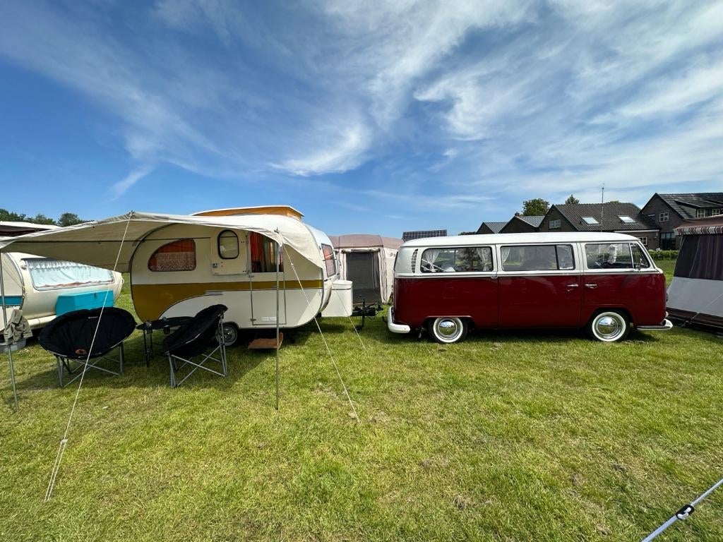 Volkswagen T2a Deluxe 1968 Early Bay unieke caravan 1968 T2, Euro 2, Trekhaak, Achterwielaandrijving, 1070 kg