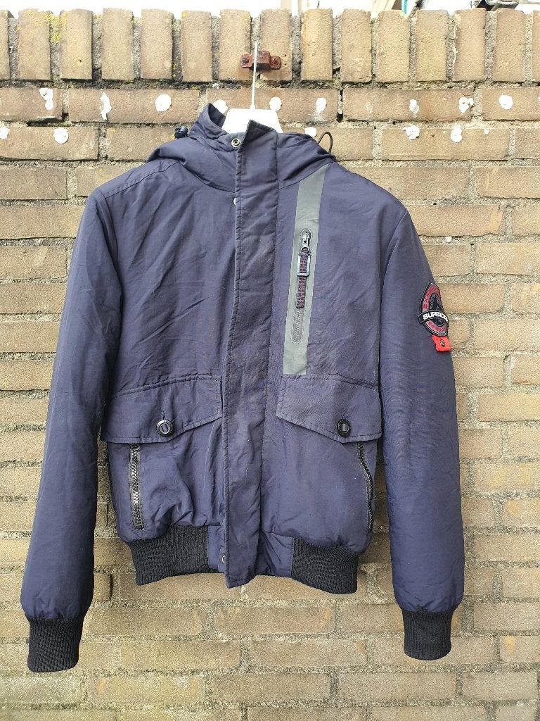Superdry Expedition Winterjas Marineblauw – Maat S, Kleding | Dames, Ophalen of Verzenden, Gedragen, Blauw