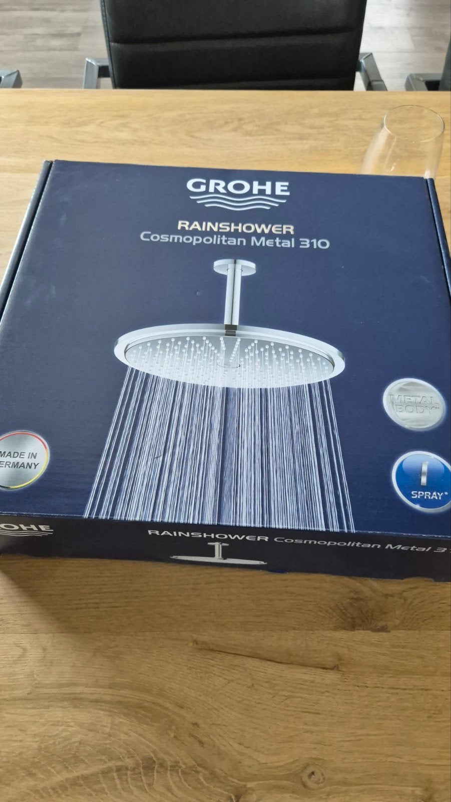 Grohe Rainshower Cosmopolitan Metal 310 hoofddouche, Doe-het-zelf en Verbouw, Sanitair, Ophalen, Nieuw, Douche