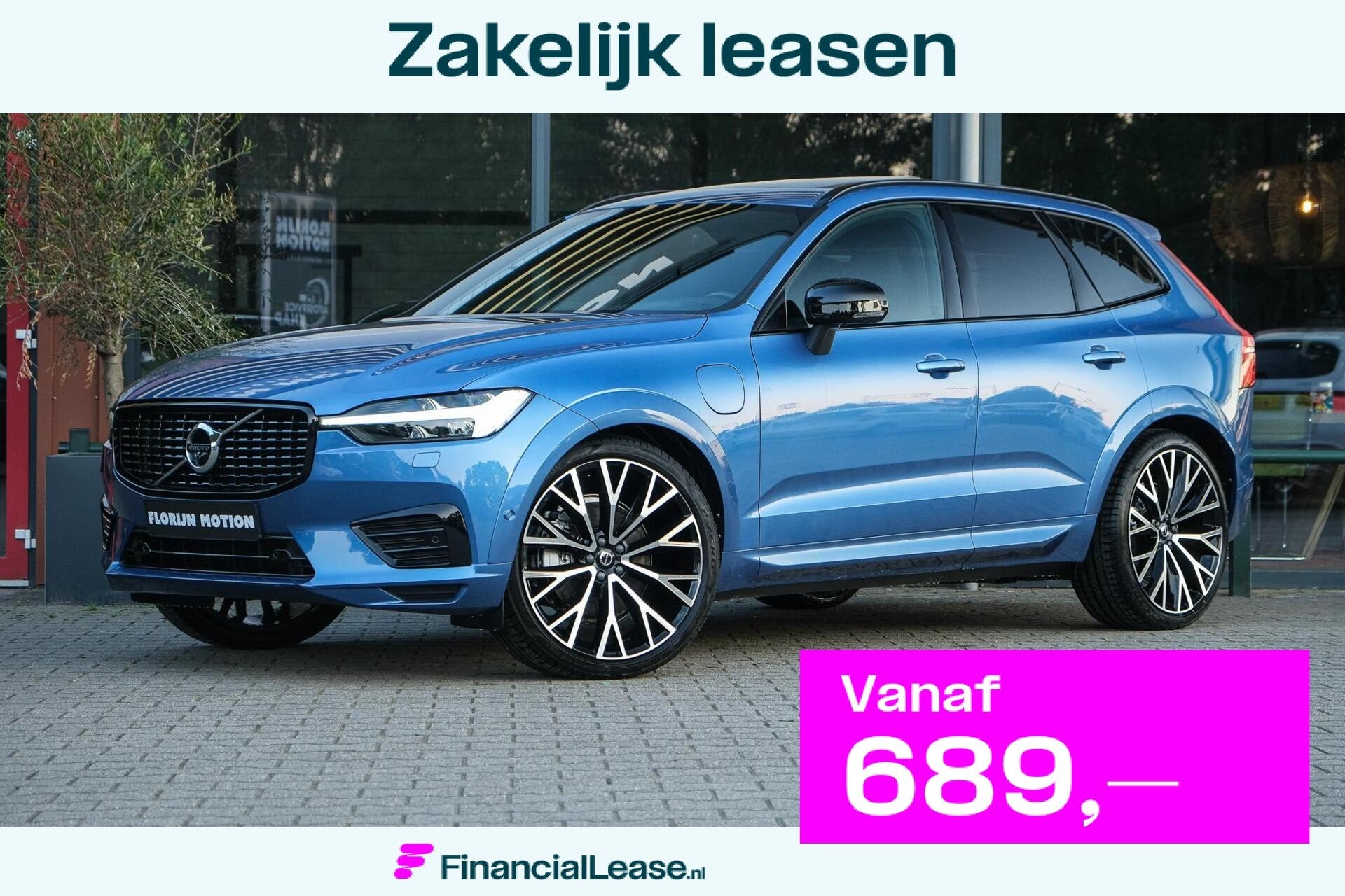 Volvo XC60 2.0 Recharge T8 AWD R-Design | Luchtvering | ACC, Automaat, Gebruikt, Blauw, Bedrijf