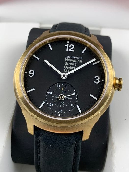 ZWITSERSE SMARTWATCH - HORLOGE Mondaine Helvetica No1, Zwart, Mondaine, IOS, Nieuw