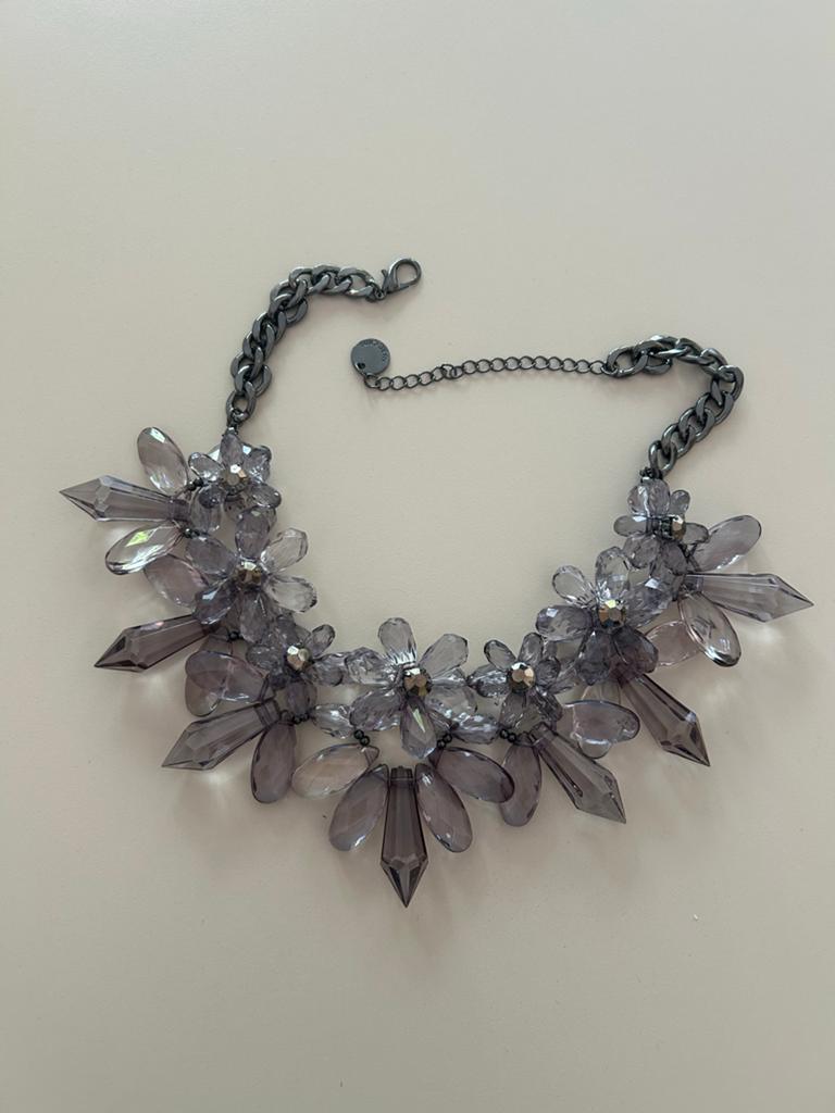 Prachtige Marccain ketting met bloem- en kristaldesign, Sieraden, Tassen en Uiterlijk, Met kristal, Kunststof, Ophalen of Verzenden