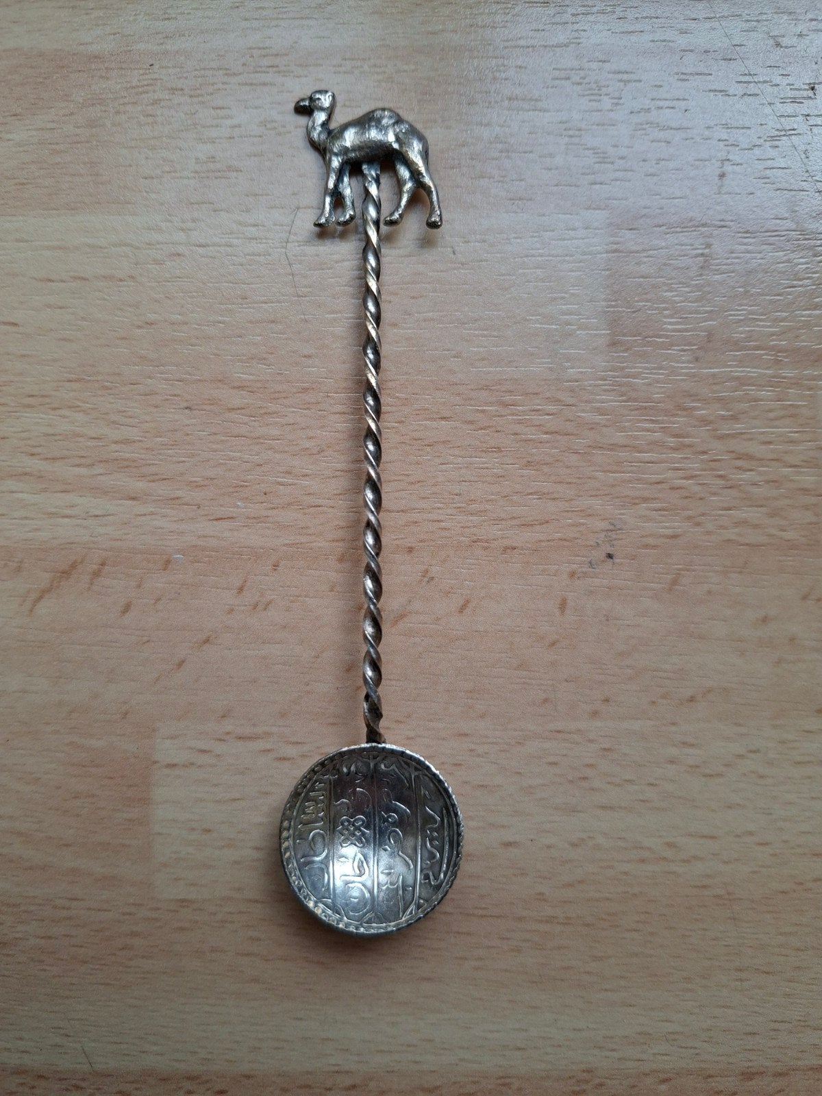 antiek. vintage zilveren muntlepeltje, Antiek en Kunst, Ophalen, Zilver