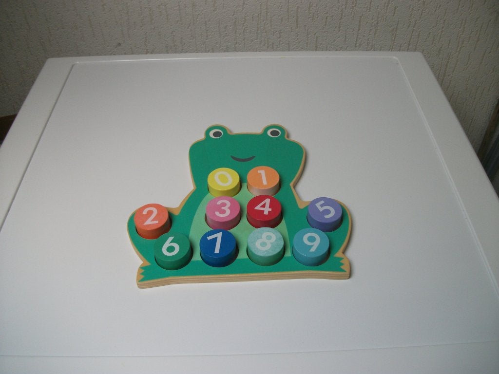 Puzzel tel kikker 10 delig, Ophalen of Verzenden, Gebruikt