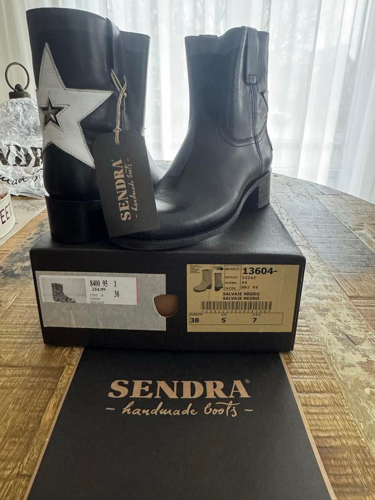 Sendra Laarzen Maat 38 Nieuw, Zwart, Lage of Enkellaarzen, Nieuw, Ophalen of Verzenden