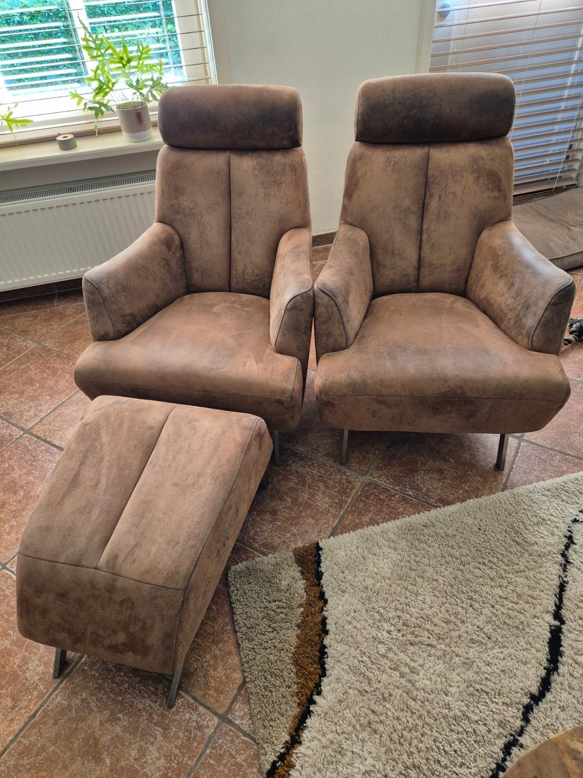 Fauteuils met 1 hocker, Ophalen of Verzenden