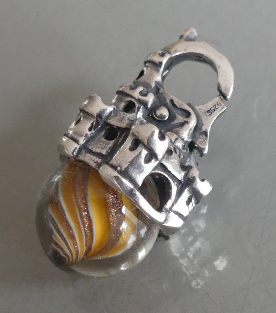 Trollbeads ZANDKASTEEL HANGER, Sieraden, Tassen en Uiterlijk, Bedels, -, Verzenden, -, Zo goed als nieuw